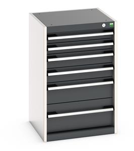 40010117.** Cabinet consists of 2 x 75mm, 2 x 100mm, 1 x 150mm and 1 x 200mm high drawers 100% extension drawer with internal dimensions of 400mm wide x 400mm deep. The...